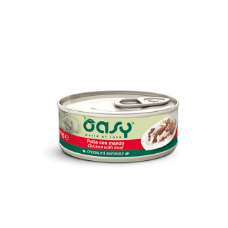 Oasy Wet Cat  POLLO CON MANZO Lattina 150 gr