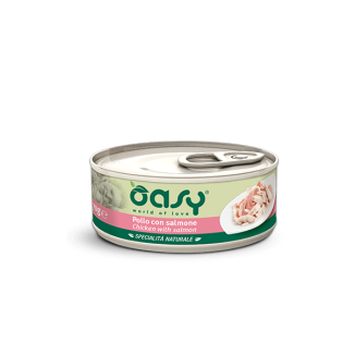 Oasy Wet Cat POLLO CON SALMONE Lattina 150 gr