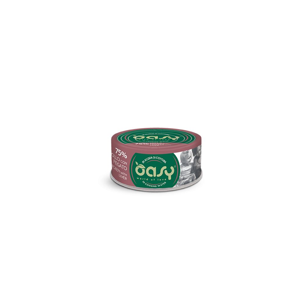 Oasy Wet Cat MORE LOVE  POLLO CON FEGATO Lattina 70 gr