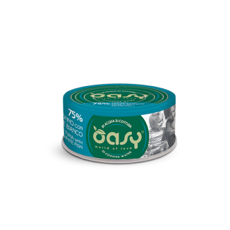 Oasy Wet Cat MORE LOVE  TONNO CON PESCE BIANCO Lattina 70 gr