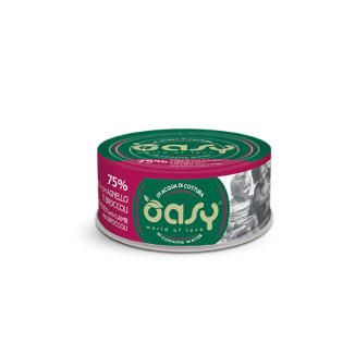 Oasy Wet Cat MORE LOVE  POLLO CON AGNELLO e BROCCOLI Lattina 70 gr