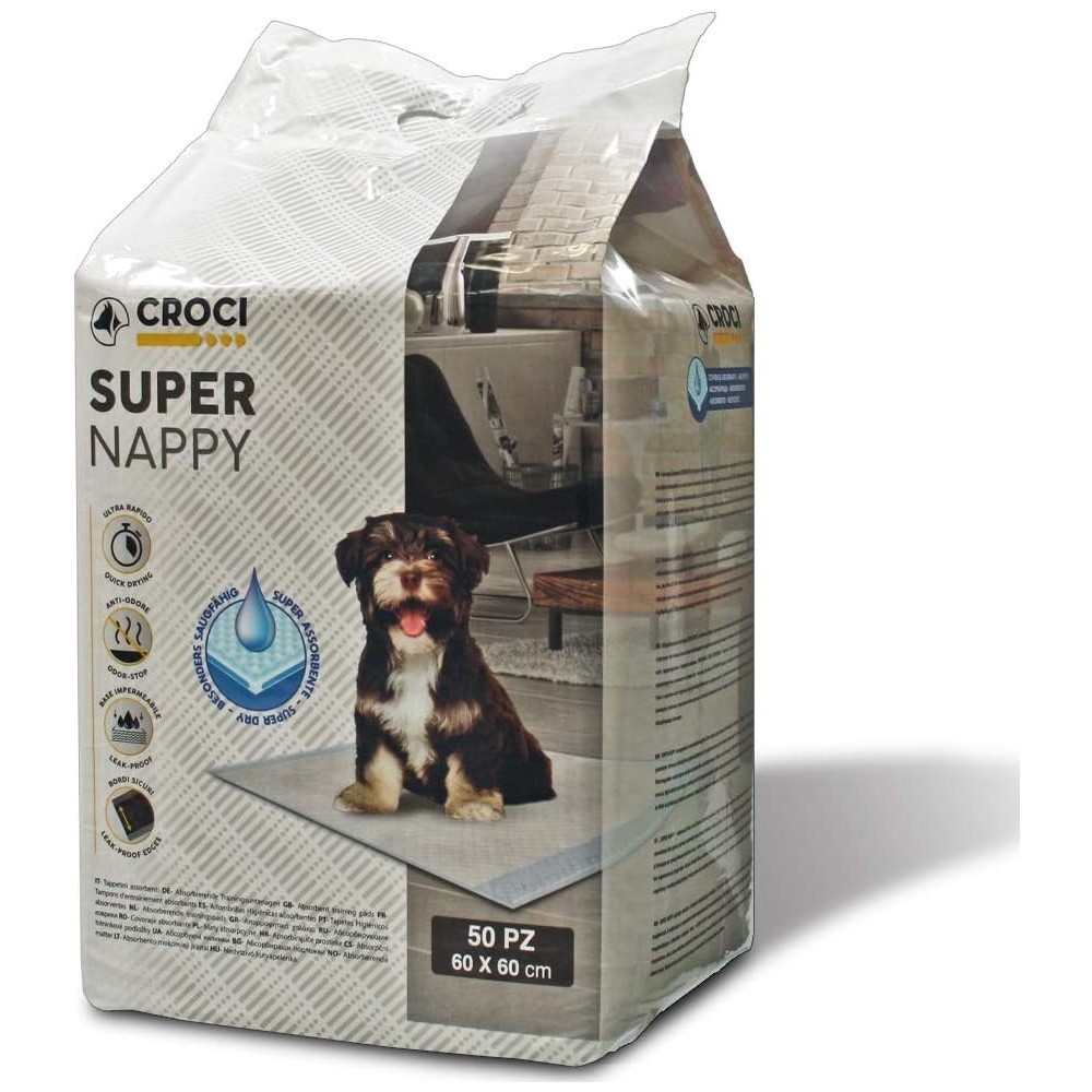 Croci Super Nappy 60x60cm 50pz | Tappetini Super Assorbenti