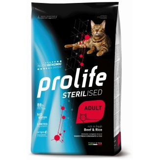 PROLIFE CAT STERILISED ADULT BEEF&RICE 400GR
