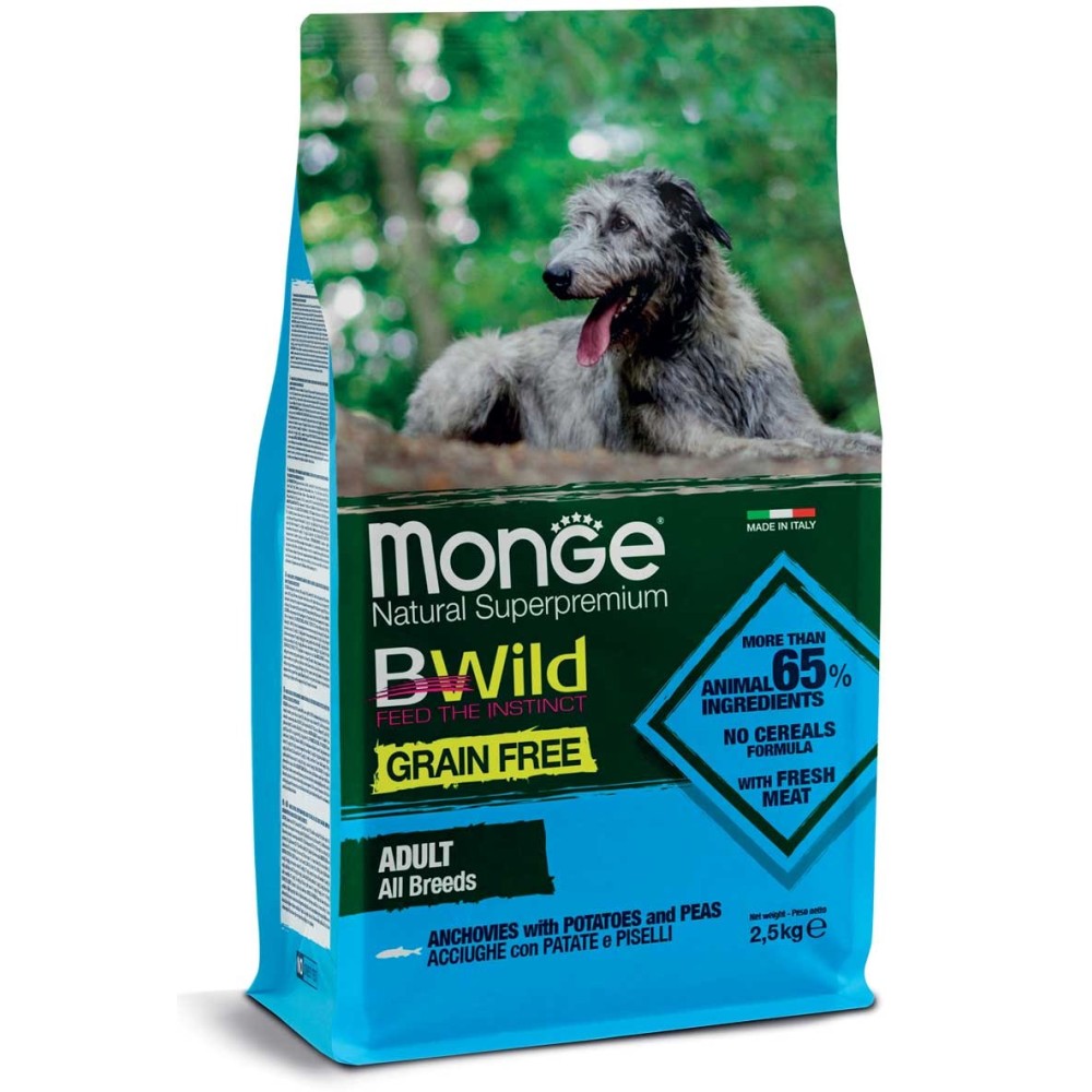 Monge BWild Adult Acciughe Patate Piselli 12kg | Cane Adulto