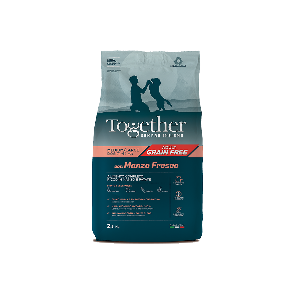 TOGETHER DOG AD GF MANZO M/L 12KG