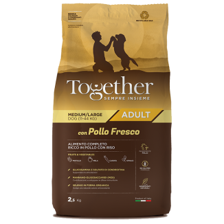 Together Dog Adult Pollo M/L 12kg | Alimento per Cani Medi/Grandi