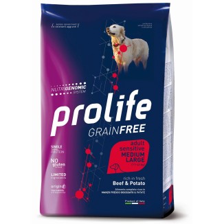 PROLIFE DOG GRAIN FREE SENSITIVE MEDIUM/LARGE MANZO E PATATE 2.5KG