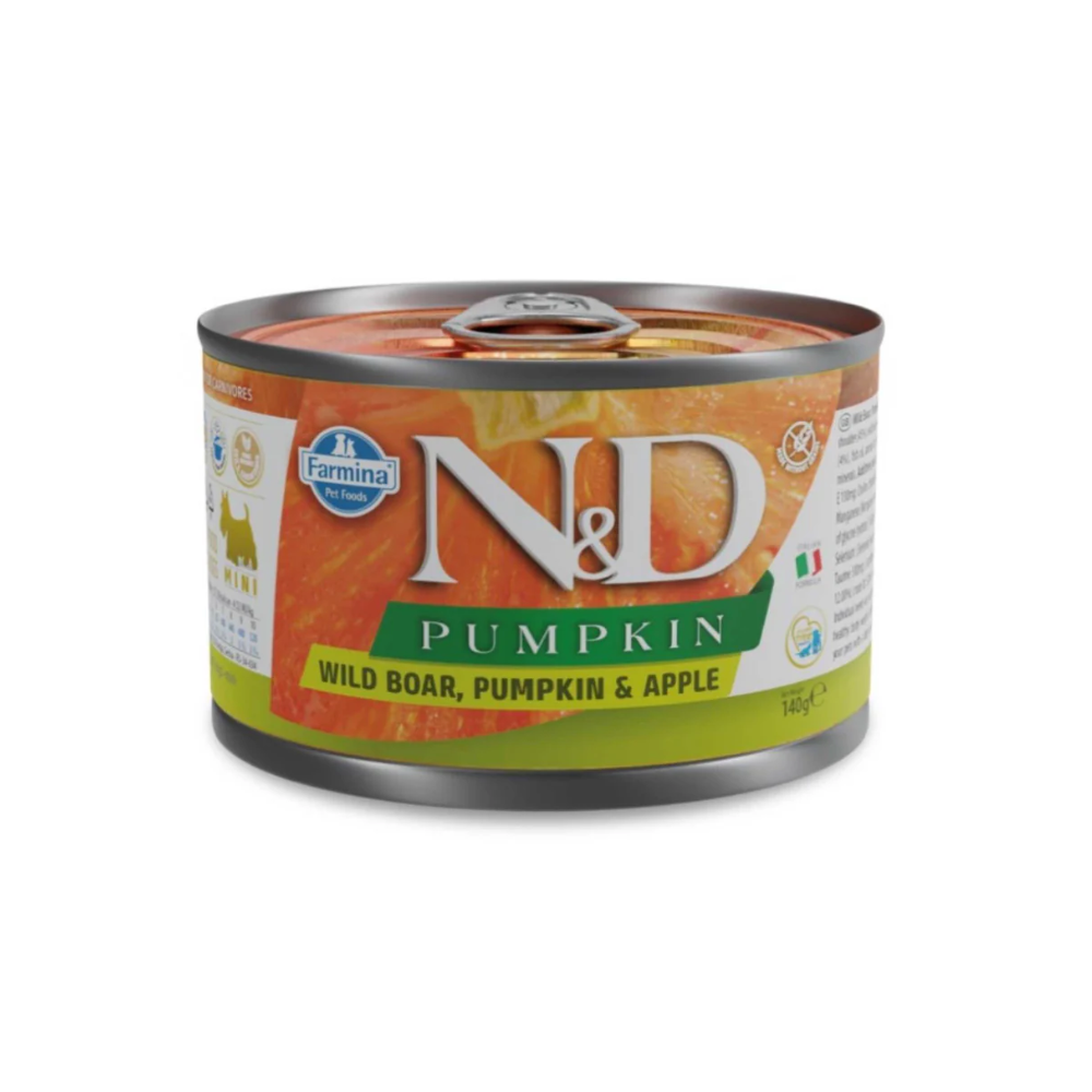 N&D CINGHIALE ZUCCA MELA 140 GR