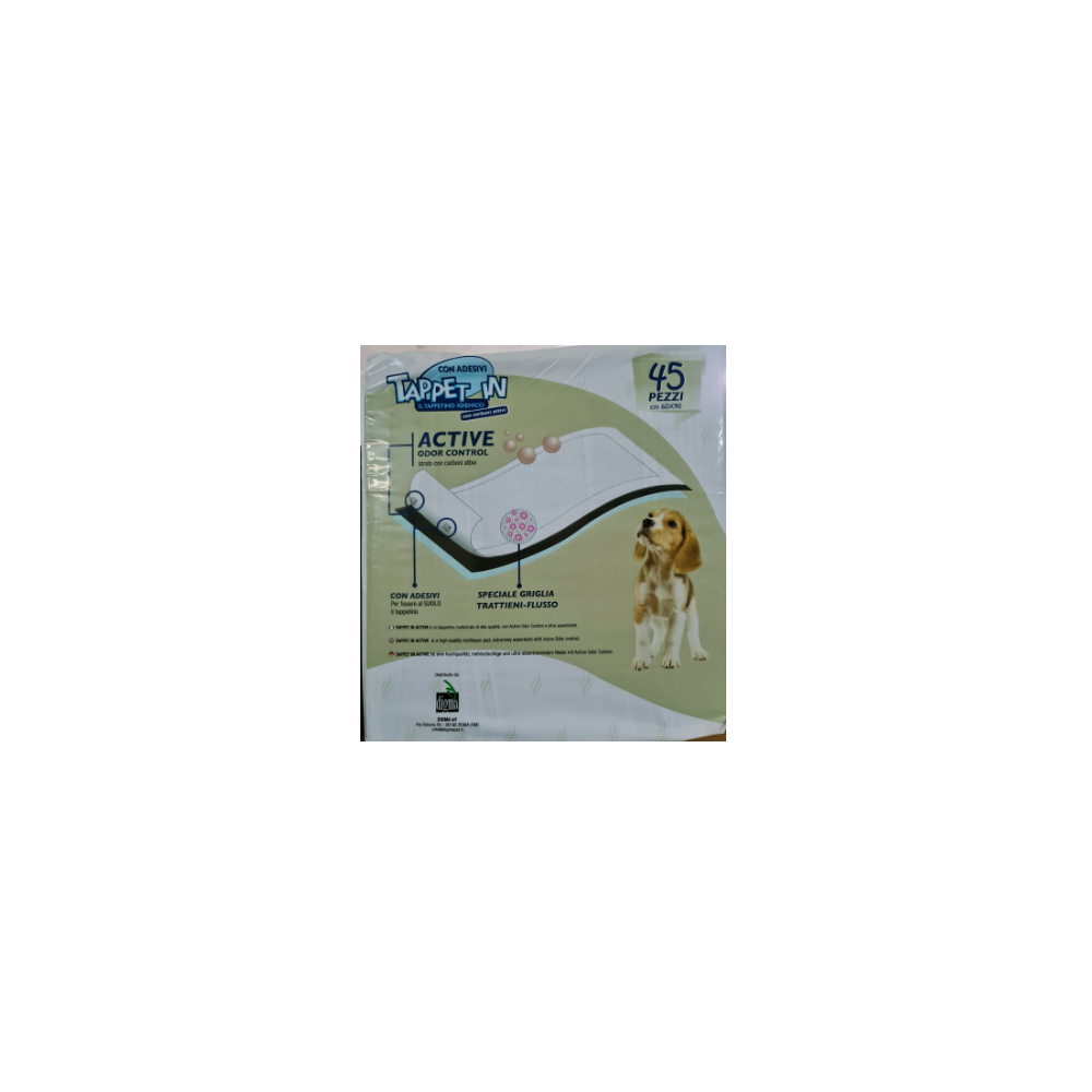 TAPPET IN TAPPETINI IGENICI ACTIVE CARBON 60x90 (45pz)