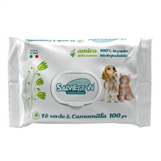 Salviette XXL Tè Verde & Camomilla 100pz | Azione Lenitiva