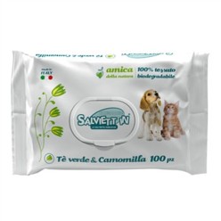 Salviette XXL Tè Verde & Camomilla 100pz | Azione Lenitiva