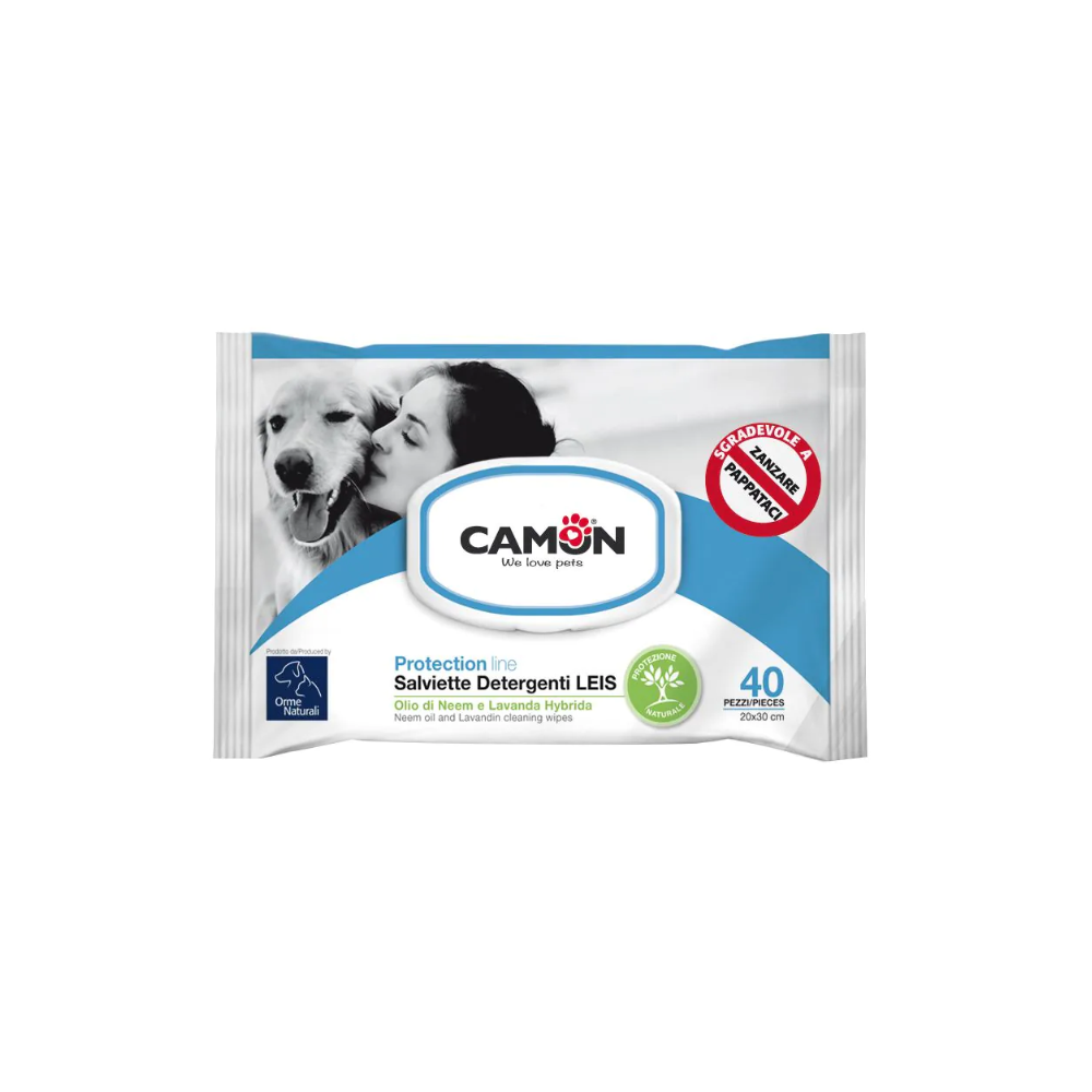 Salviette Protection Line Olio di Neem e Lavanda 40pz | Protezione+