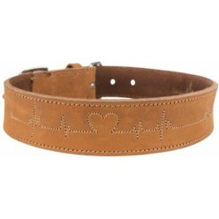 TRIZIE RUSTIC COLLARE,in PELLE,L:47-55cm/40mm,M