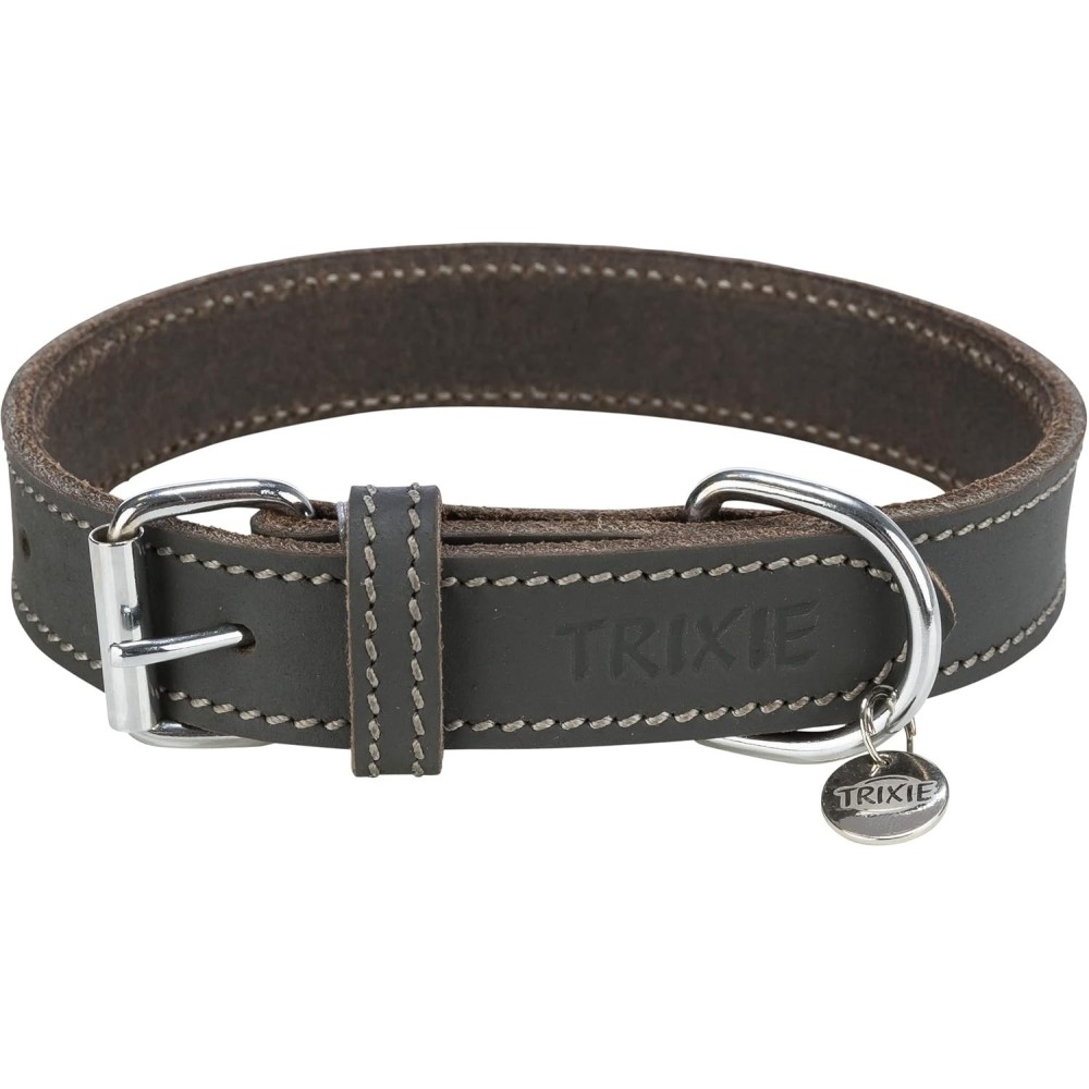 RUSTIC COLLARE,in PELLE,L:47-55cm/40mm,N