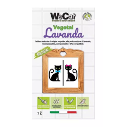 WE CAT LETTIERA NATURALE DI ORIGINE VEGETALE ALLA PROFUMAZIONE DI LAVANDA, BIODEGRADABILE, COMPOSTABILE E WC COMPATIBILE 3,5 KG
