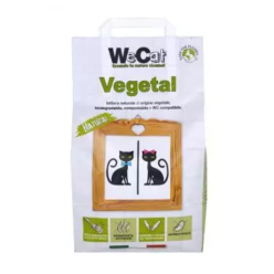 WE CAT LETTIERA NATURALE DI ORIGINE VEGETALE ALLA PROFUMAZIONE DI TALCO, BIODEGRADABILE, COMPOSTABILE E WC COMPATIBILE 3,5 KG