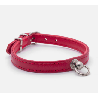 CAMON Collare in Cuoio Doppio Rosso 35x650 | Collare per Cani