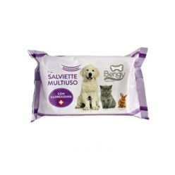 Bengy Salviette con Clorexidina 100pz | Igiene Cani e Gatti
