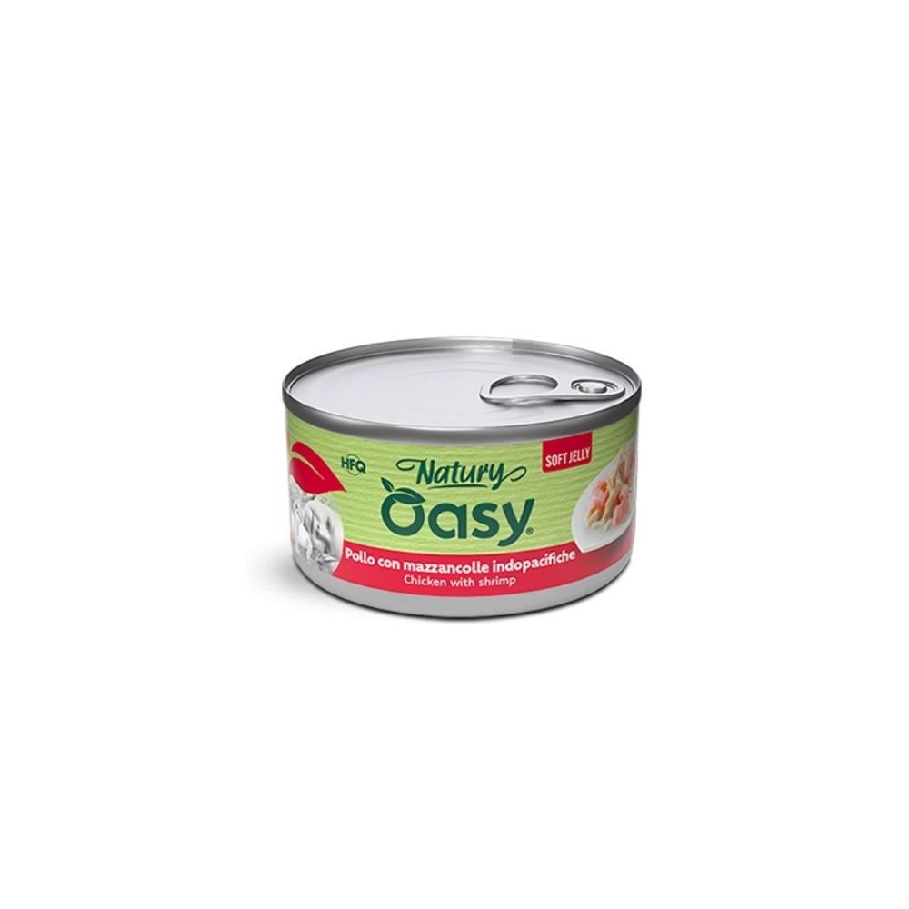 Oasy Wet Cat Natury Soft Jelly - POLLO CON MAZZANCOLLE 85GR