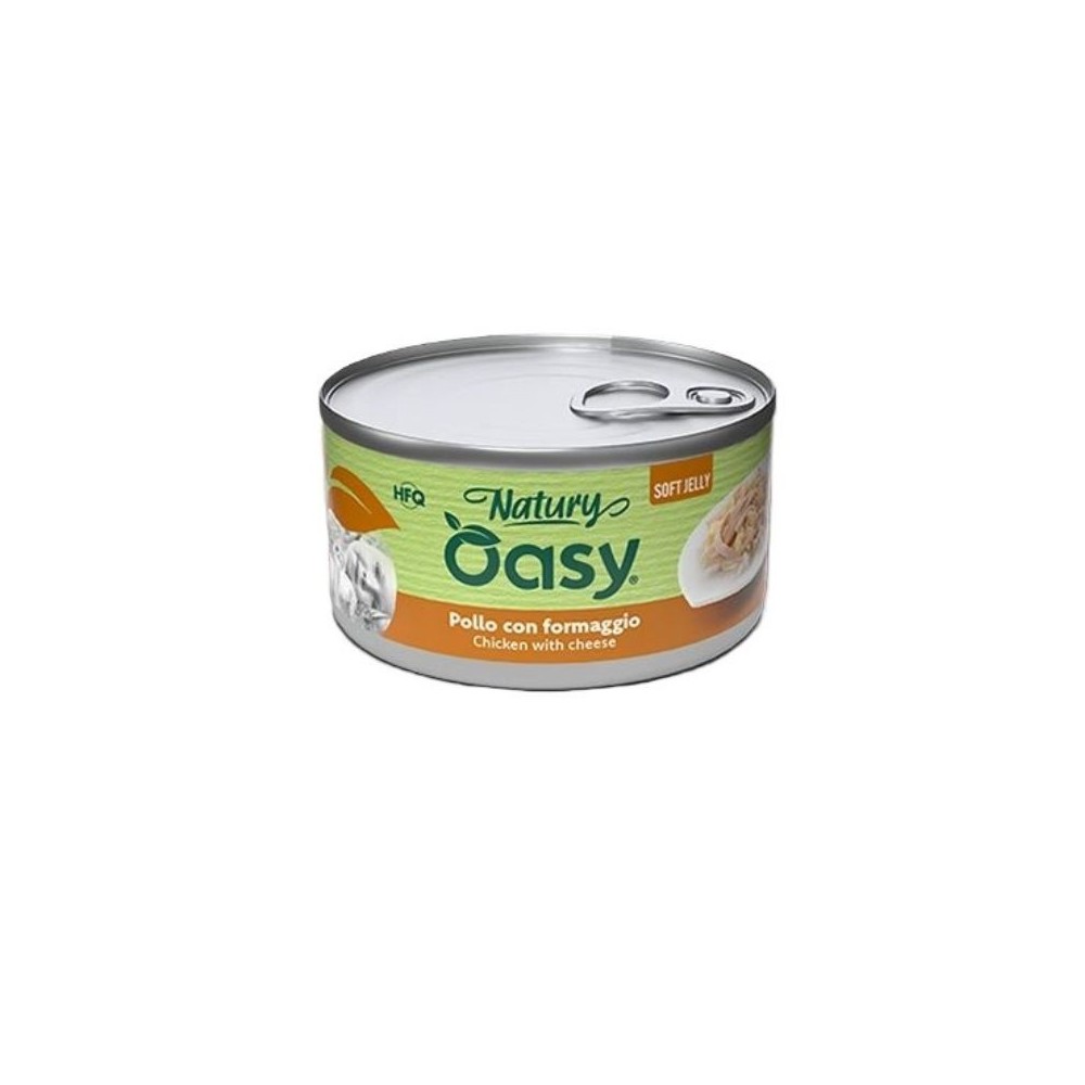 Oasy Wet Cat Natury Soft Jelly -KITTEN  POLLO Lattina 85GR