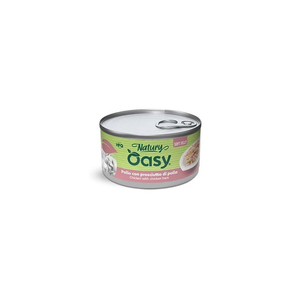 Oasy Wet Cat Natury Soft Jelly - POLLO CON PROSCIUTTO DI POLLO 85GR