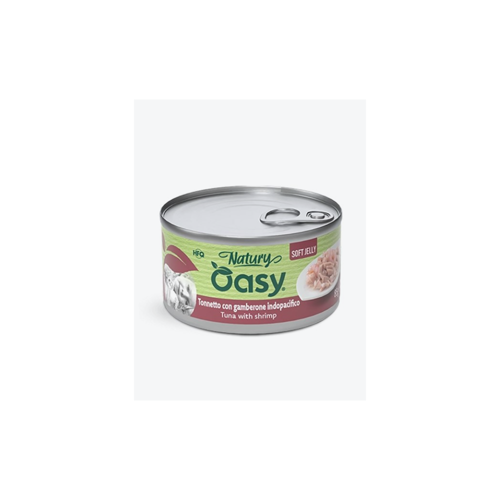 Oasy Wet Cat Natury Soft Jelly - TONNETTO CON GAMBERONI 85GR