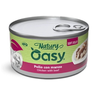 OASY WET CAT POLLO CON MANZO 85GR
