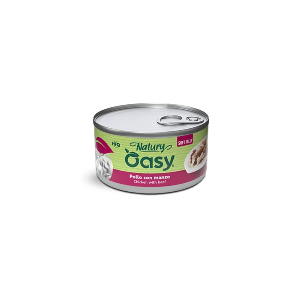OASY WET CAT POLLO CON MANZO 85GR