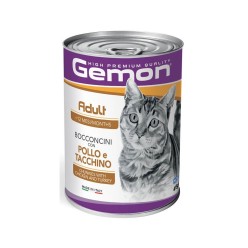 Gemon Cat Bocconi Adult Pollo e Tacchino 415gr | Alimento per Gatti