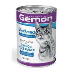 Gemon Cat Bocconcini Sterilizzati Tonno e Pesce Bianco 415gr | Alimento Gatti