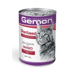Gemon Cat Bocconcini Sterilizzati Manzo 415gr | Alimento per Gatti
