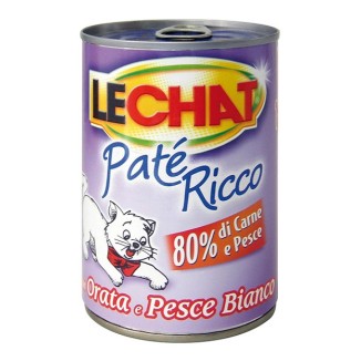 Lechat Paté Orata e Pesce Bianco 400gr | Alimento Gatti