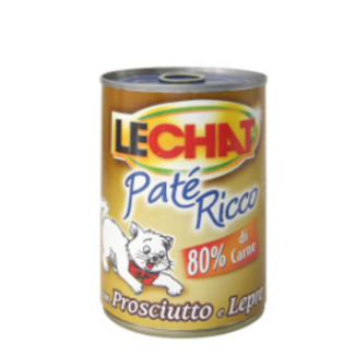 Lechat Paté Prosciutto e Lepre 400gr | Alimento per Gatti