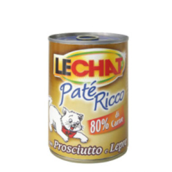 Lechat Paté Prosciutto e Lepre 400gr | Alimento per Gatti