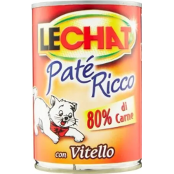 Lechat Paté Vitello 400gr | Alimento Umido per Gatti