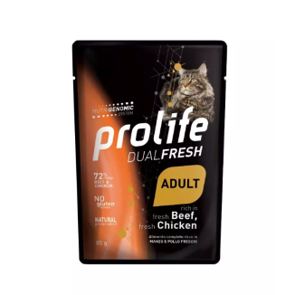 PROLIFE CAT DUAL FRESH ADULT MANZO E POLLO 85GR