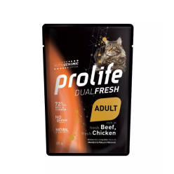 PROLIFE CAT DUAL FRESH ADULT MANZO E POLLO 85GR