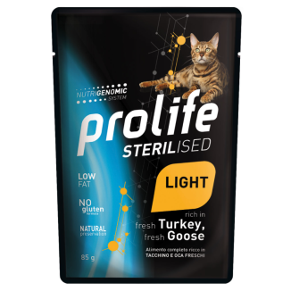 PROLIFE CAT STERILISED ADULT LIGHT TACCHINO E OCA 85GR