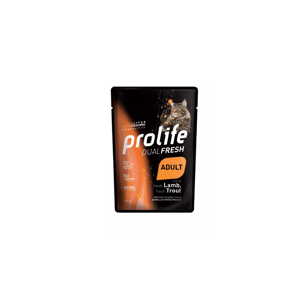 PROLIFE CAT DUAL FRESH ADULT AGNELLO E TROTA 85GR