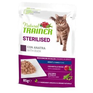 NATURAL TRAINER CAT STERILISED DUCK 85 GR Busta