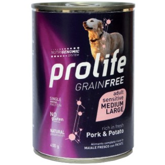 PROLIFE DOG GRAIN FREE ADULT PORK&POTATO
