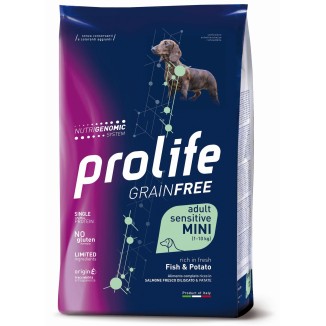 PROLIFE DOG GRAIN FREE SENSITIVE ADULT MINI SALMONE E PATATE 2KG