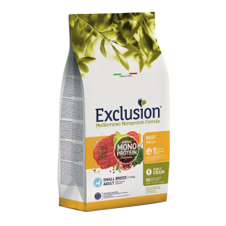 Exclusion Adult Small Manzo 7kg | Cibo Ipoallergenico per Cani Taglia Piccola