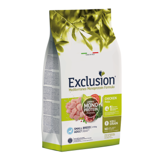 Exclusion Adult Small Pollo 7kg | Cibo Ipoallergenico per Cani Taglia Piccola