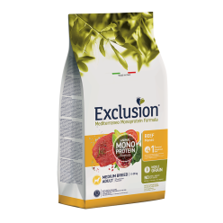 Exclusion Adult Medium Manzo 12kg | Cibo Ipoallergenico per Cani Taglia Media