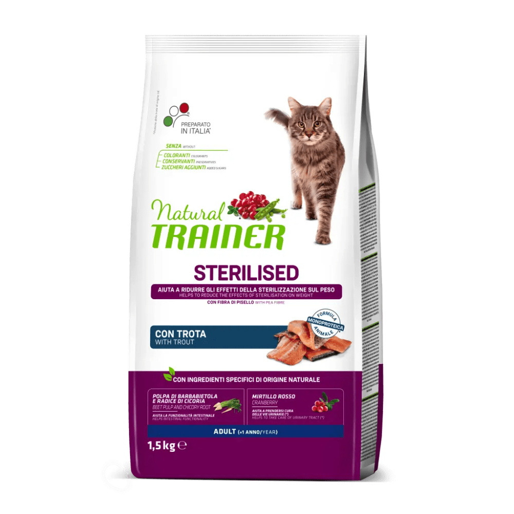 Natural Trainer Cat Sterilised Trota 1,5kg | Gatti Sterilizzati