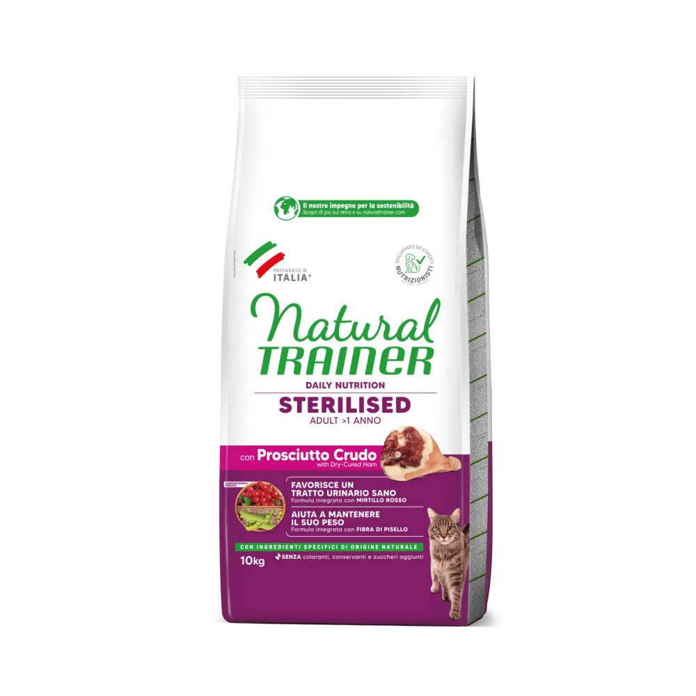 Natural Trainer Cat Sterilised Cured Ham 1,5kg | Gatti Sterilizzati