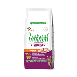 NATURAL TRAINER CAT STERILISED TURKEY 1,5 KG New