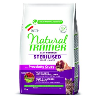 NATURAL TRAINER CAT STERILISED CURED HAM 3 KG Flash