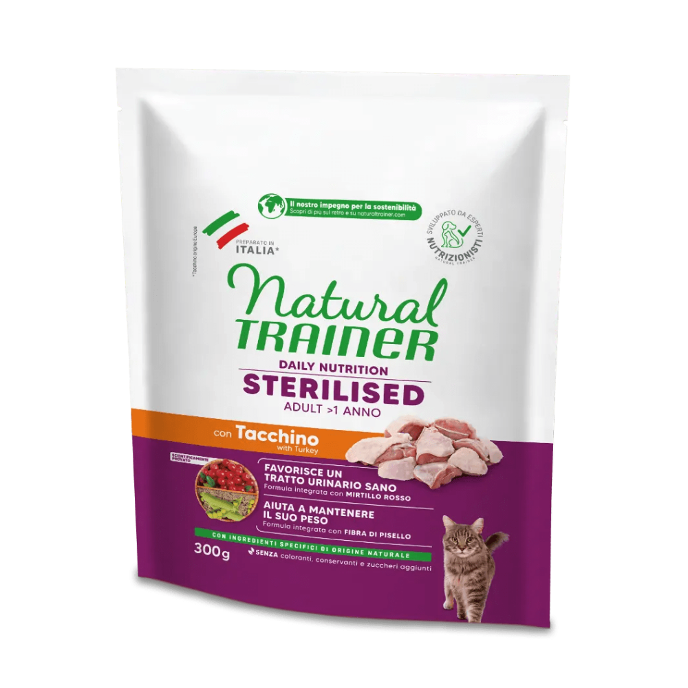 Natural Trainer Cat Sterilised Turkey 300gr | Gatti Castrati
